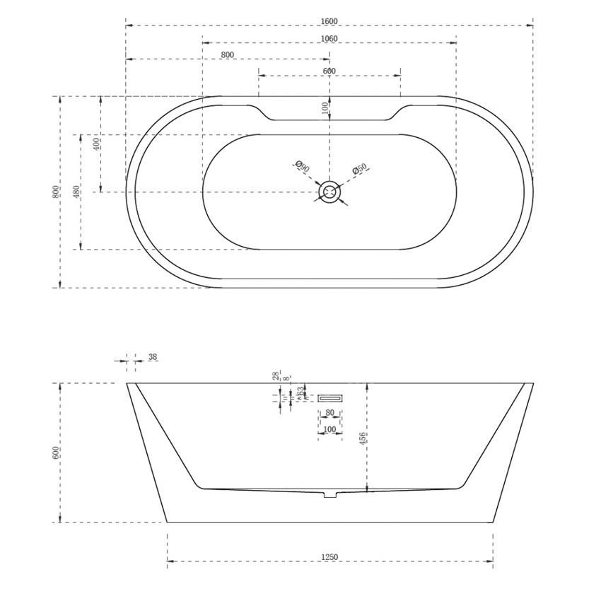 Ванна акриловая Abber AB9299 160 изображение