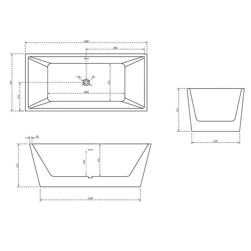 Ванна акриловая Abber AB9224 160 изображение