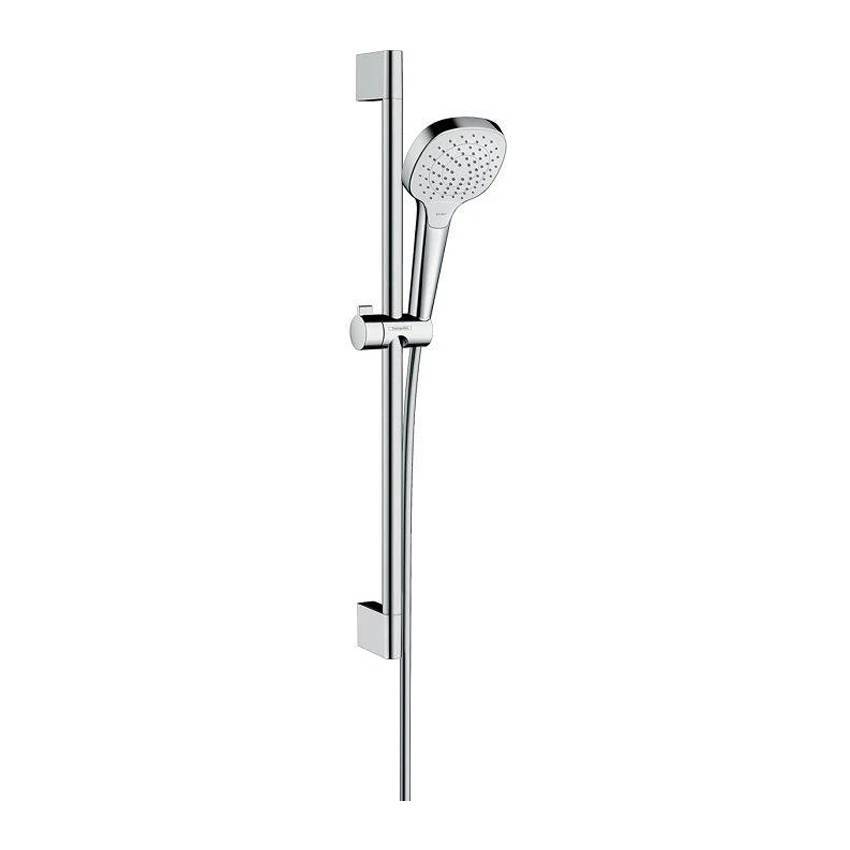 Душевой гарнитур Hansgrohe Croma Select E Vario 26582400 со штангой 65 см, белый/хром