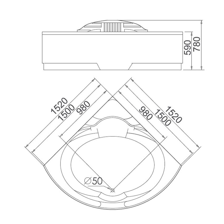 Ванна акриловая Gemy G9082 K изображение