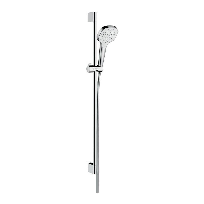 Душевой набор Hansgrohe Croma Select E 26594400, 1jet со штангой 90 см, белый/хром