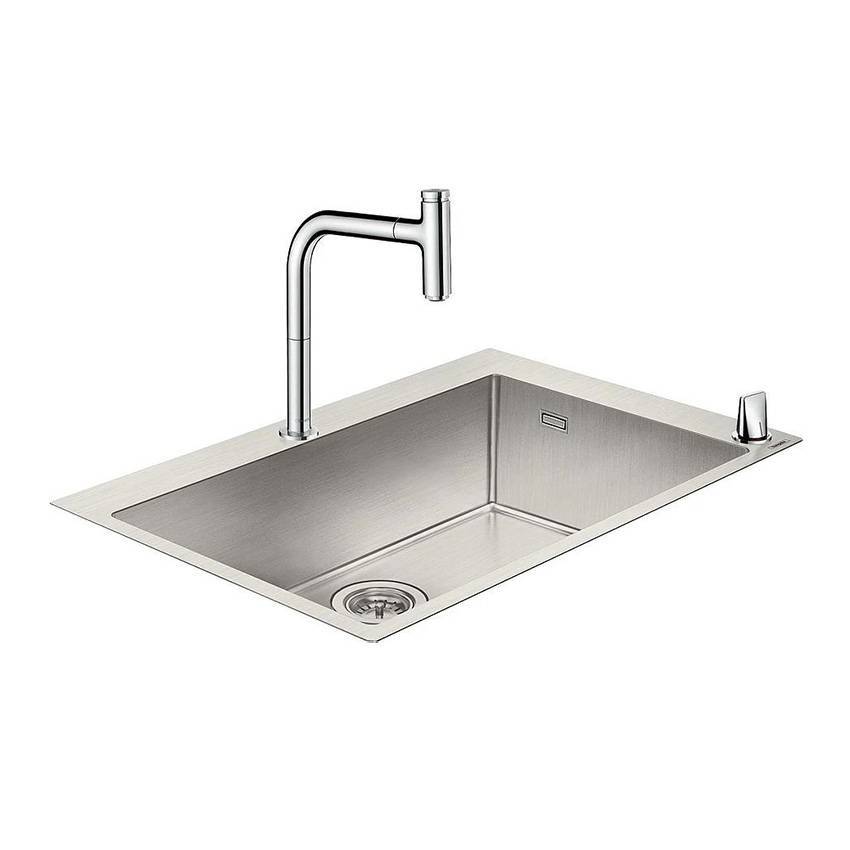 Кухонная мойка с встроенным смесителем Hansgrohe C71-F660-08 76x50 43202000