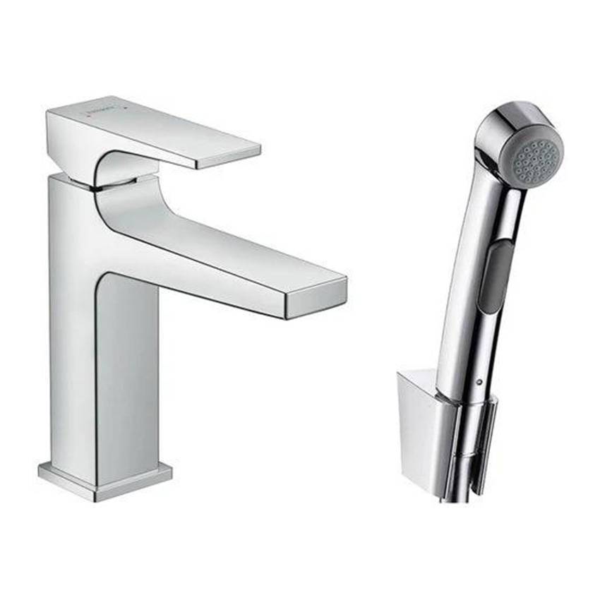Смеситель для раковины Hansgrohe Metropol 110 32522000 с гигиеническим душем