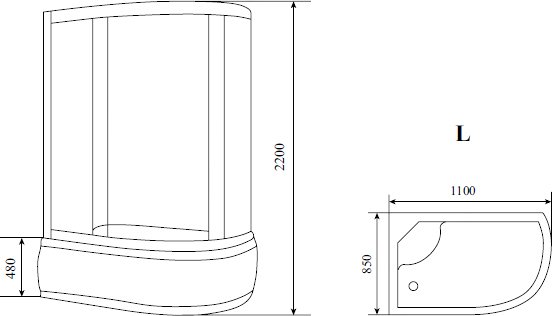Душевая кабина Timo Standart T-1110 P L изображение
