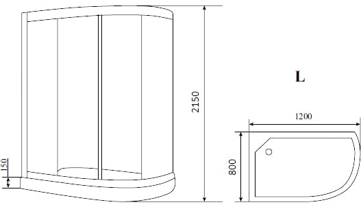 Душевая кабина Timo eco ТЕ-0702 L изображение