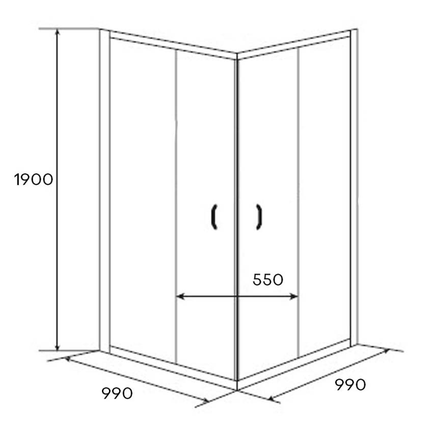 Душевой угол Timo Altti 619 Clean Glass 90х90х190 изображение