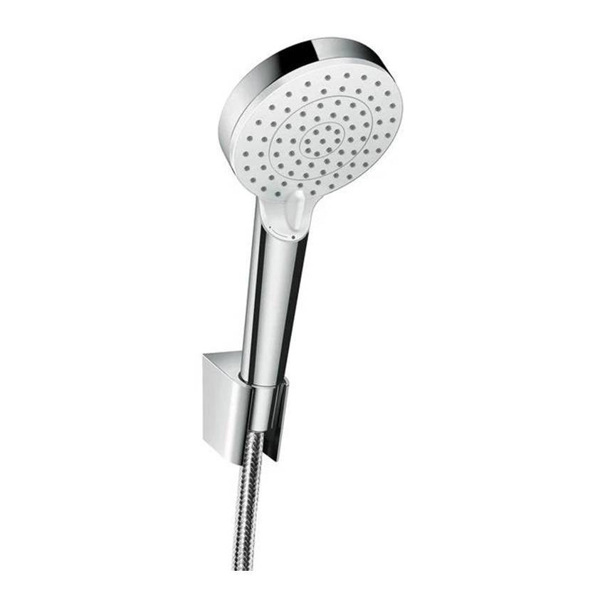 Душевой набор Hansgrohe Crometta 26693400, Vario EcoSmart 9 л/мин с держателем и шлангом 125 см, белый/хром