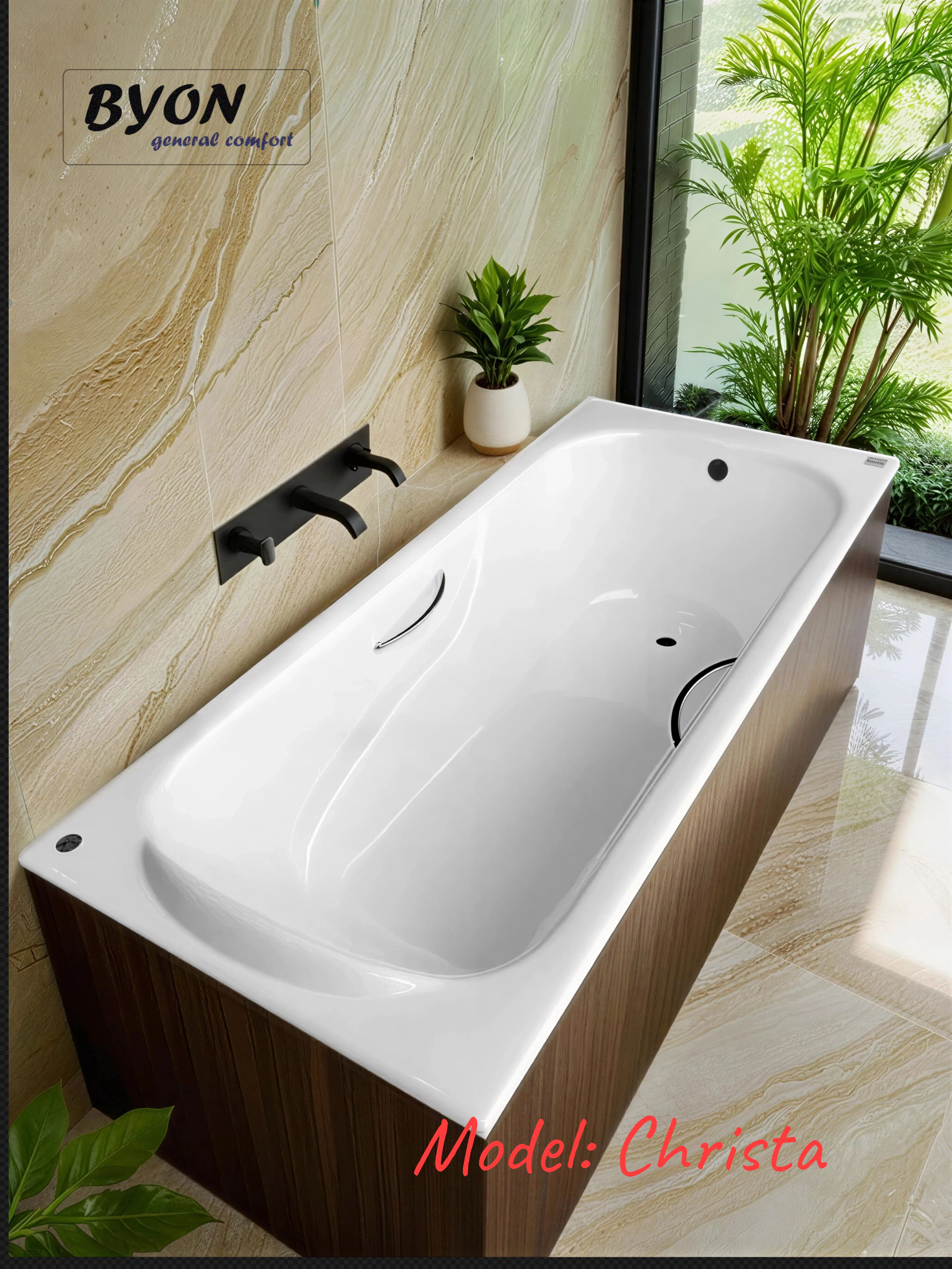 Ванна чугунная Byon Christa 180x80x45 изображение