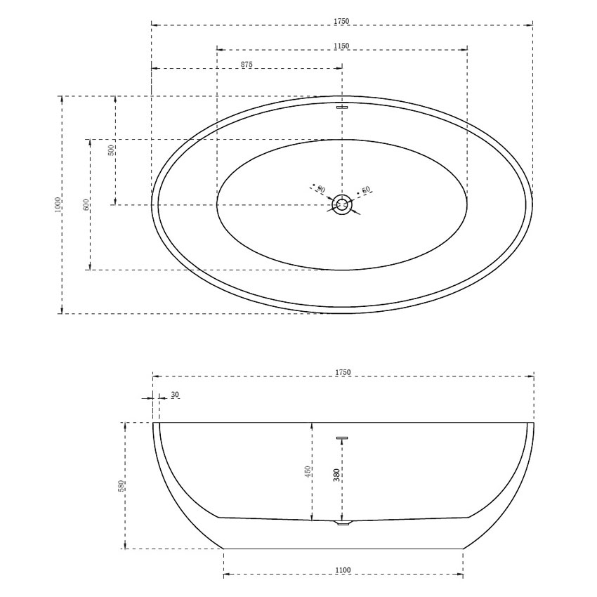 Ванна акриловая Abber AB9249 изображение