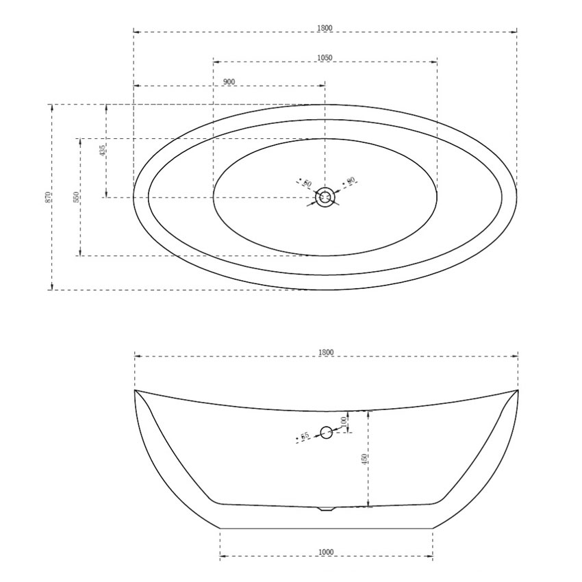 Ванна акриловая Abber AB9248 изображение