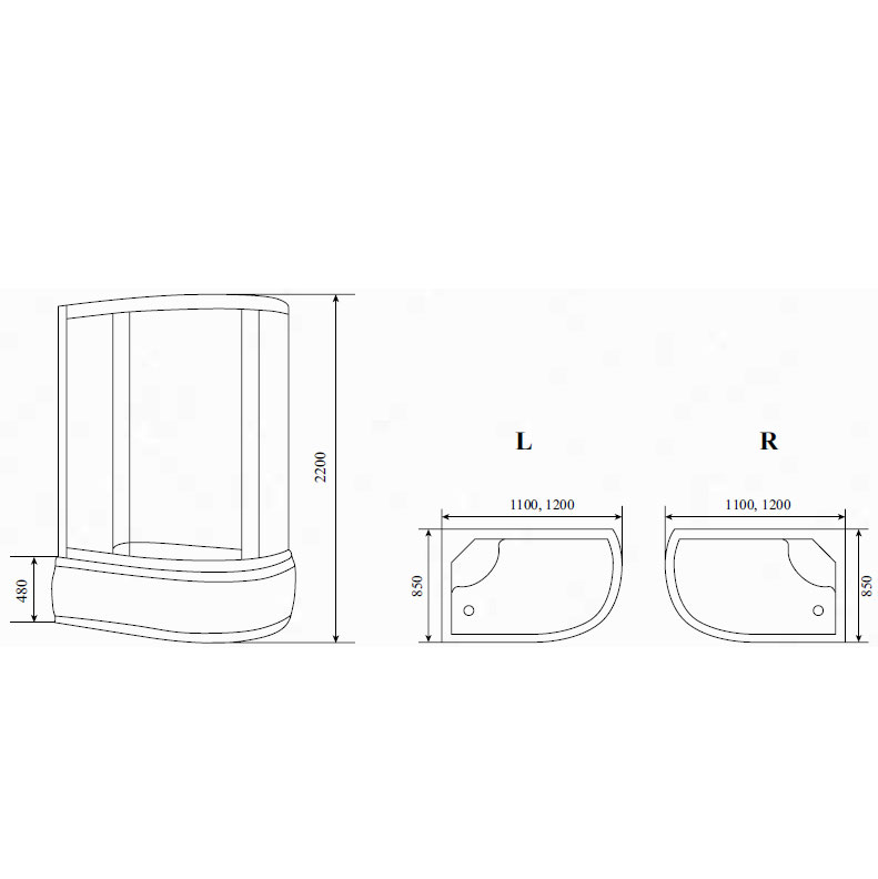 Душевая кабина Timo Standart T-5520 L изображение