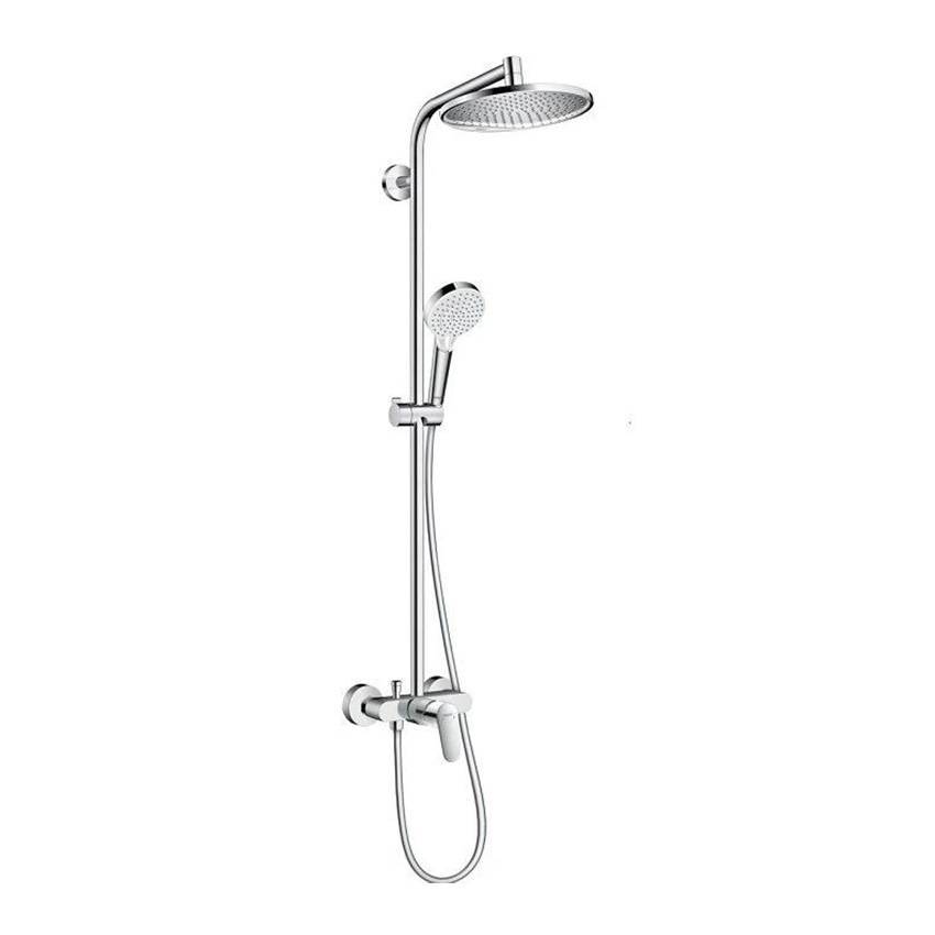 Душевая стойка Hansgrohe Crometta S 240 1jet Showerpipe EcoSmart 27269000 с однорычажным смесителем