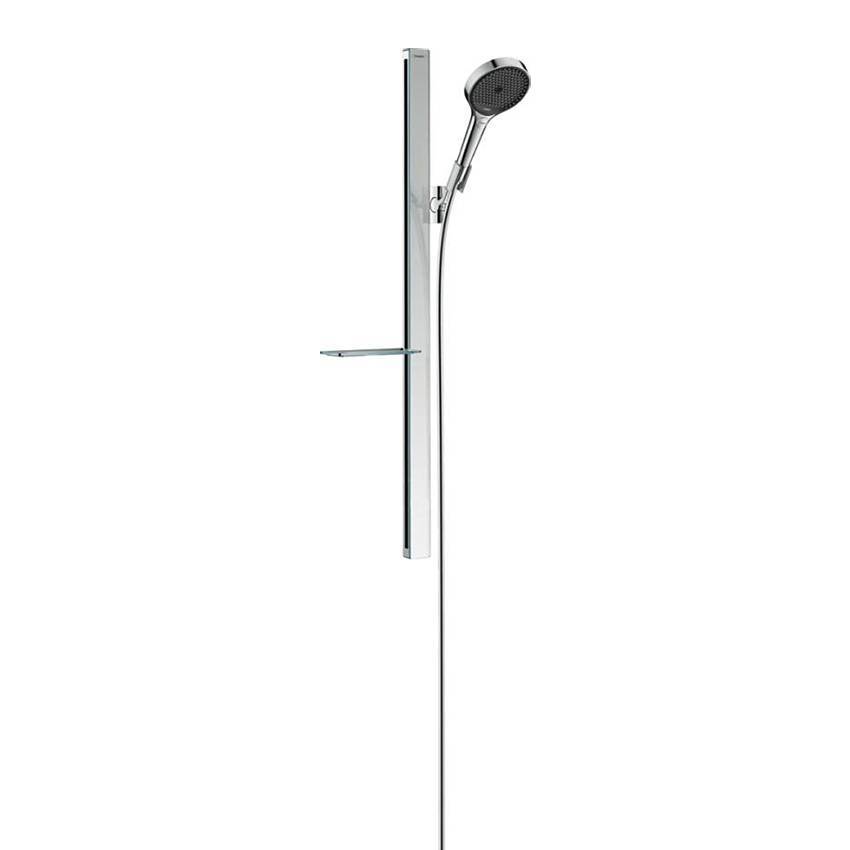 Душевой гарнитур Hansgrohe Rainfinity 27671000 130 3jet со штангой 90 и мыльницей, хром