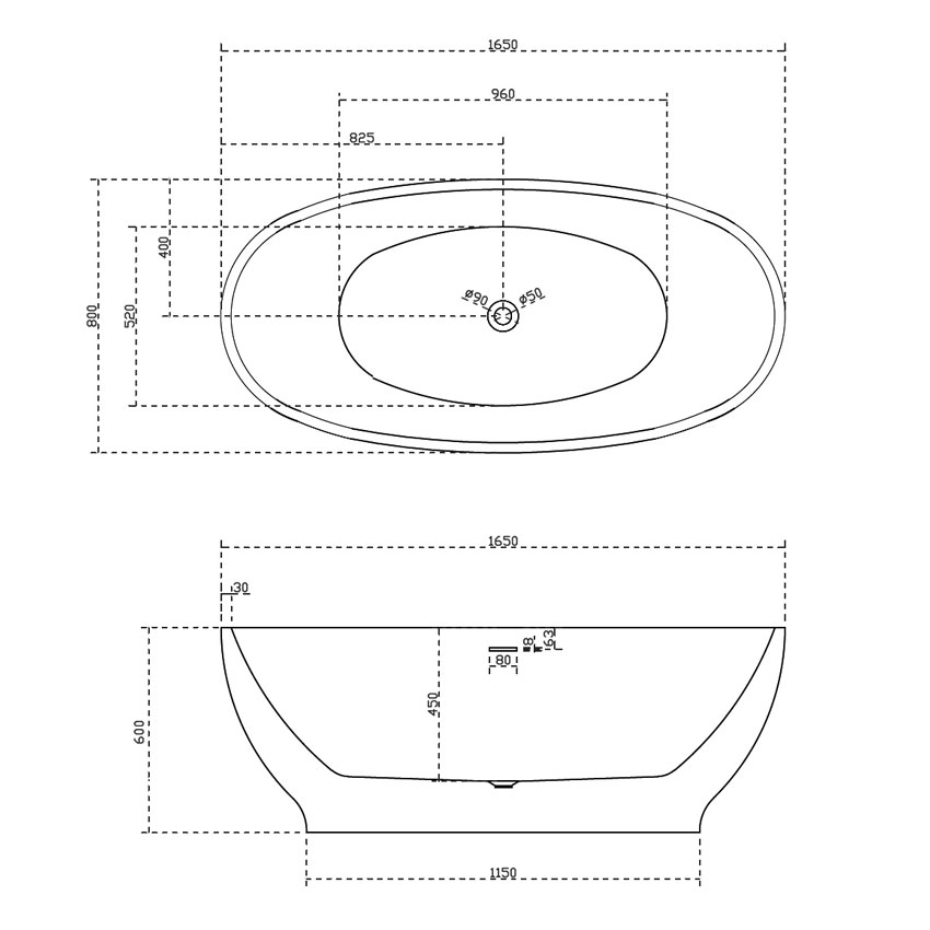 Ванна акриловая Abber AB9207MB изображение
