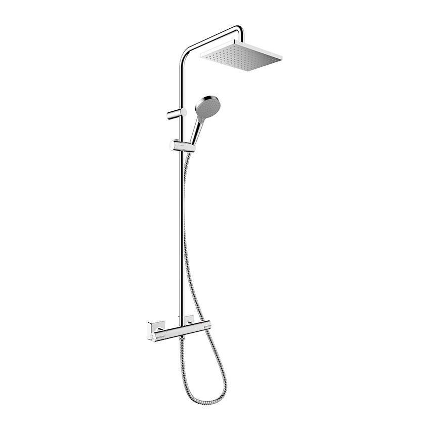 Душевая система Hansgrohe Vernis Shape Showerpipe 230 26319000 с термостатом, хром