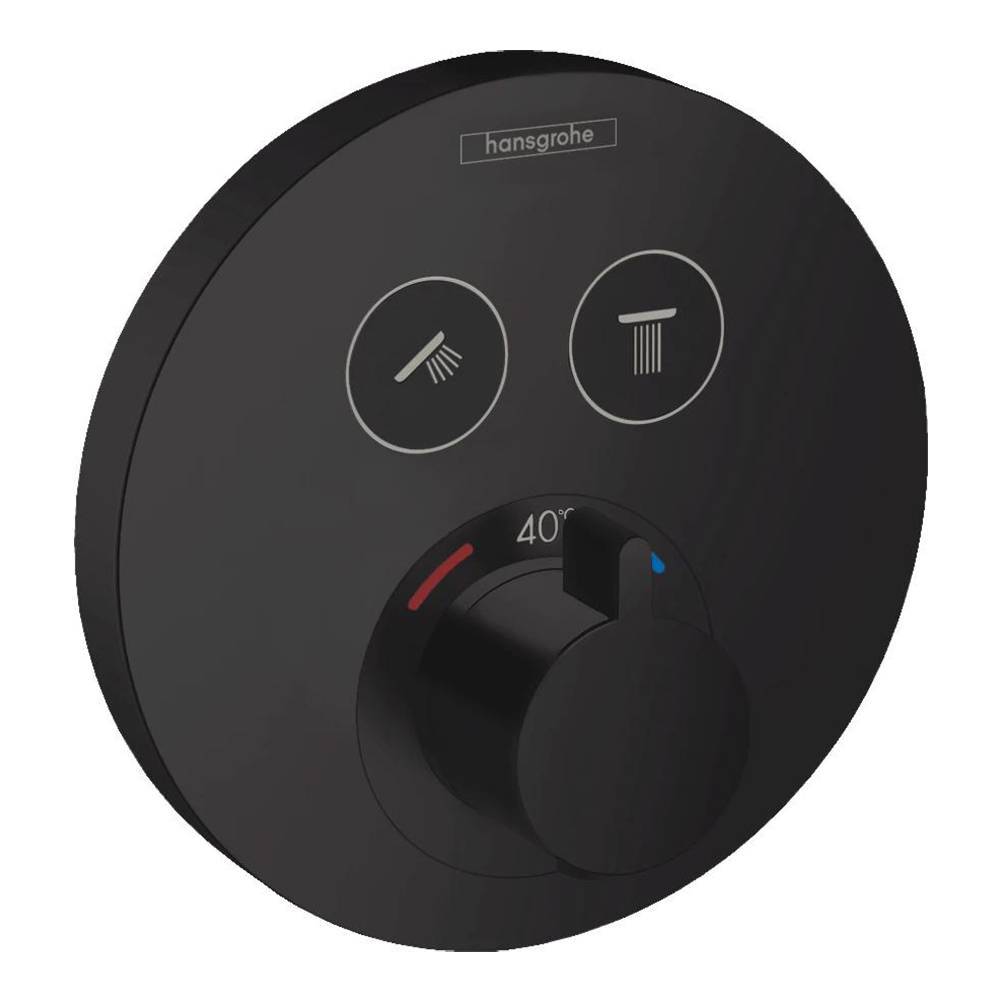 Термостатический смеситель Hansgrohe ShowerSelect S (внешняя часть) матовый черный (15743670)