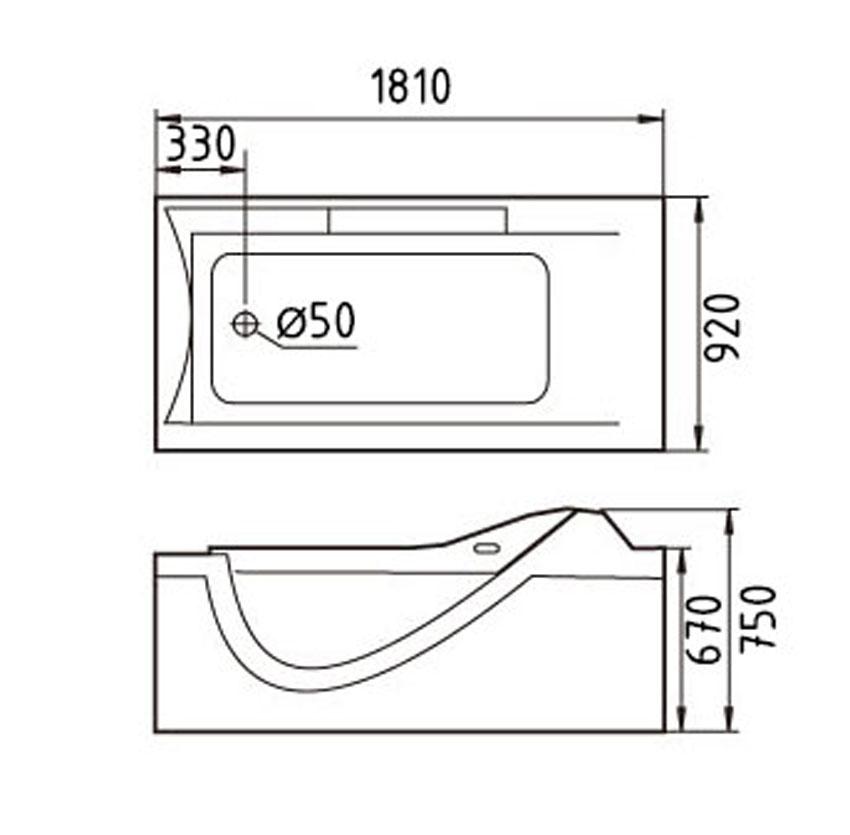 Ванна акриловая Gemy G9055 O L изображение