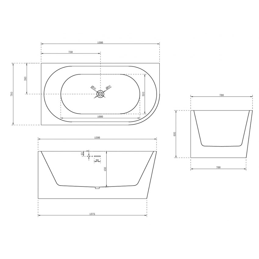 Ванна акриловая Abber AB9257 150 L изображение