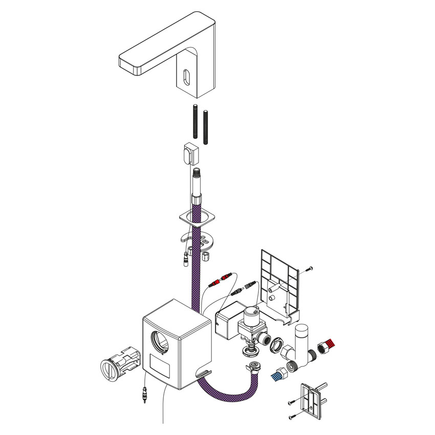 Смеситель для раковины сенсорный Timo Torne 4313/03F черный изображение