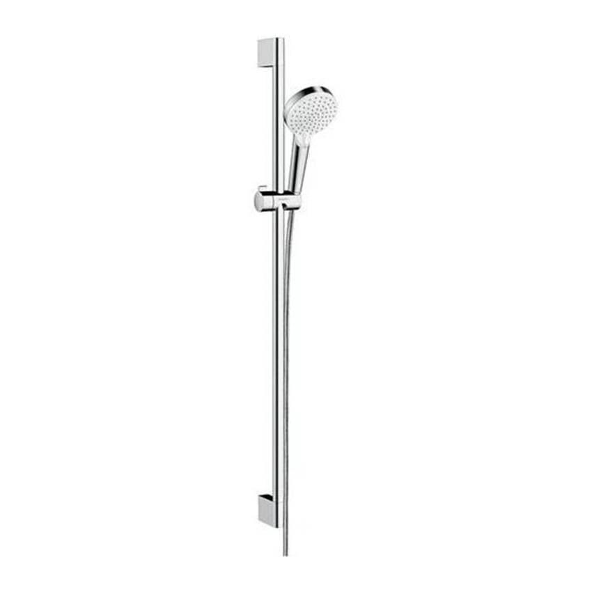 Душевой гарнитур Hansgrohe Crometta Vario 26536400 со штангой 90 см, белый/хром