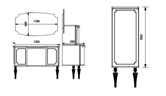 Комплект мебели Creavit Giza Beige изображение