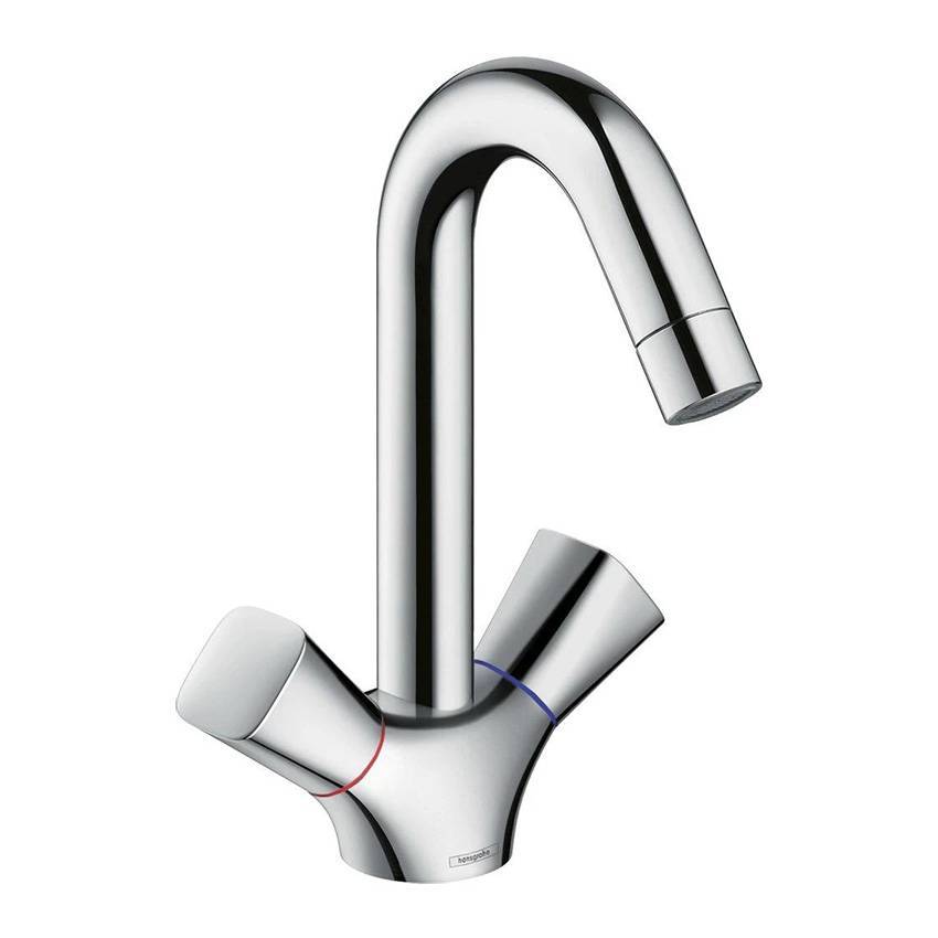 Смеситель для раковины Hansgrohe Logis 71221000 двуручный, без донного клапана