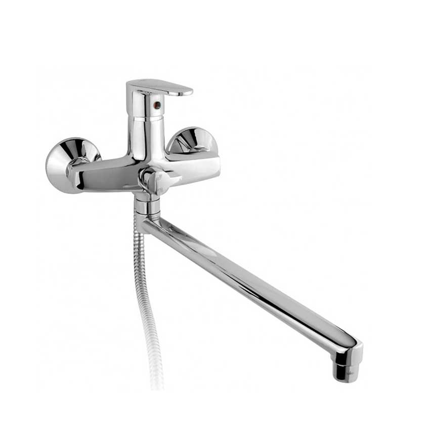 Смеситель для ванны с душем, с длинным изливом Timo Supra 1415YCR chrome