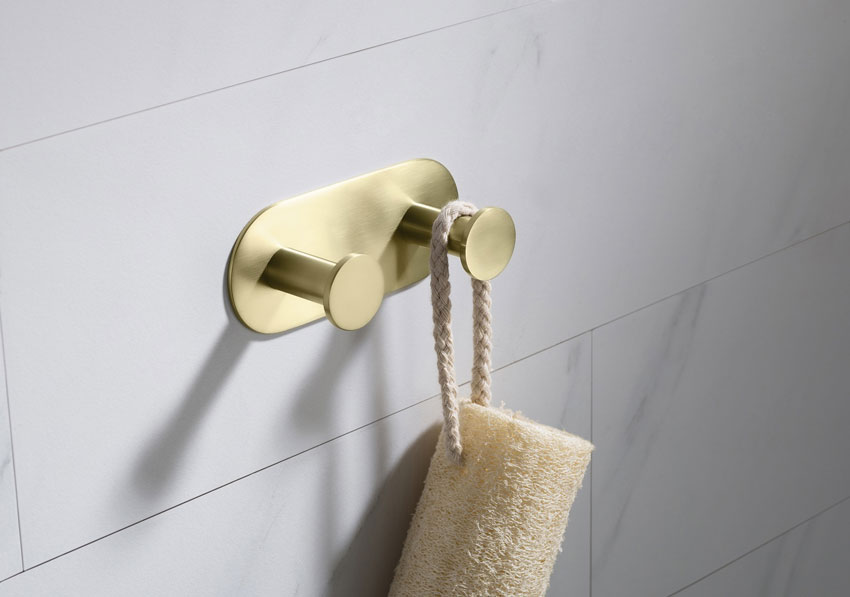 Вешалка-2 крючка Timo Saona 13014/17 золото матовое изображение