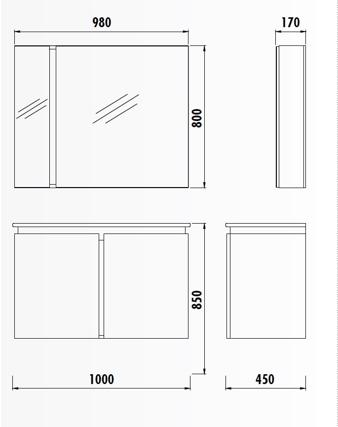 Комплект мебели Creavit Verti изображение