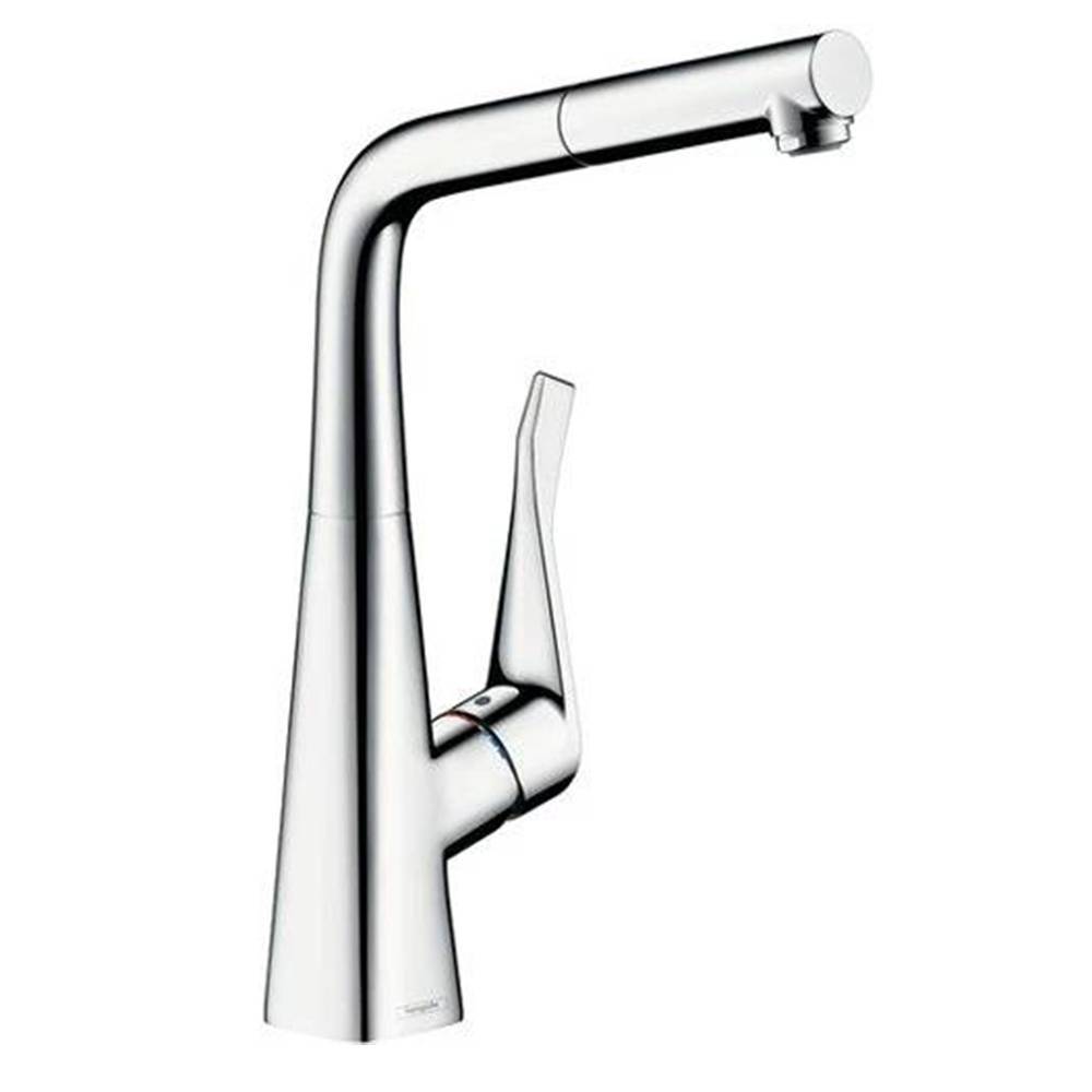 Смеситель для кухни с выдвижным душем Hansgrohe Metris 14821000