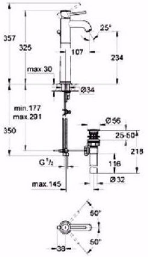 Смеситель для раковины Grohe BauClassic 32868000 изображение