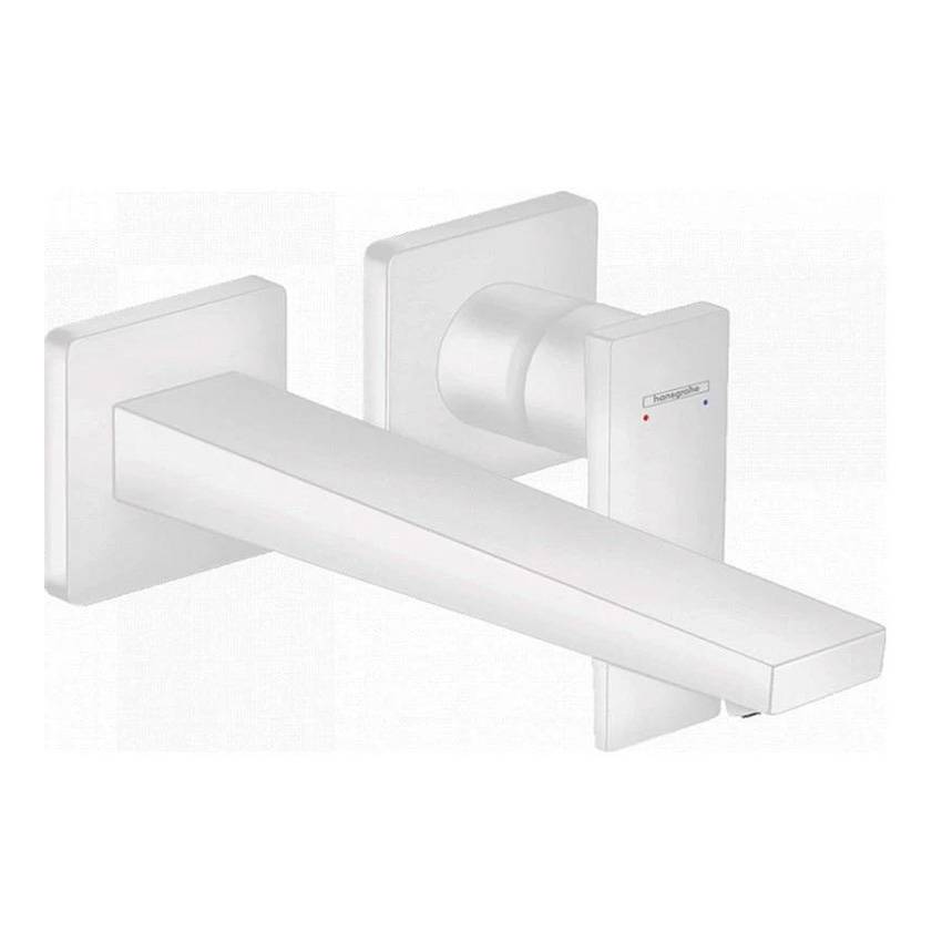 Смеситель для раковины настенный Hansgrohe Metropol 32526700 матовый белый
