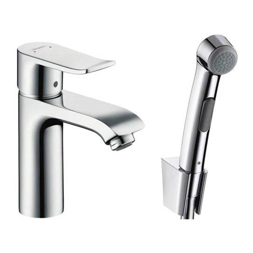 Смеситель Hansgrohe Metris 31285000 для раковины с гигиеническим душем