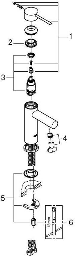 Смеситель для раковины Grohe Essence 34294001 изображение