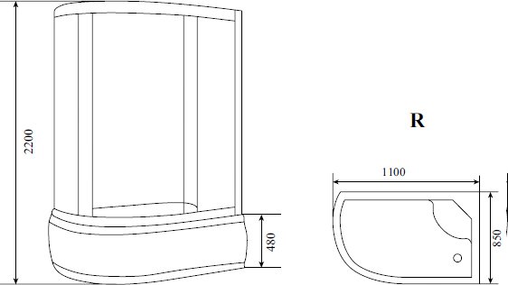 Душевая кабина Timo Standart T-1110 P R изображение