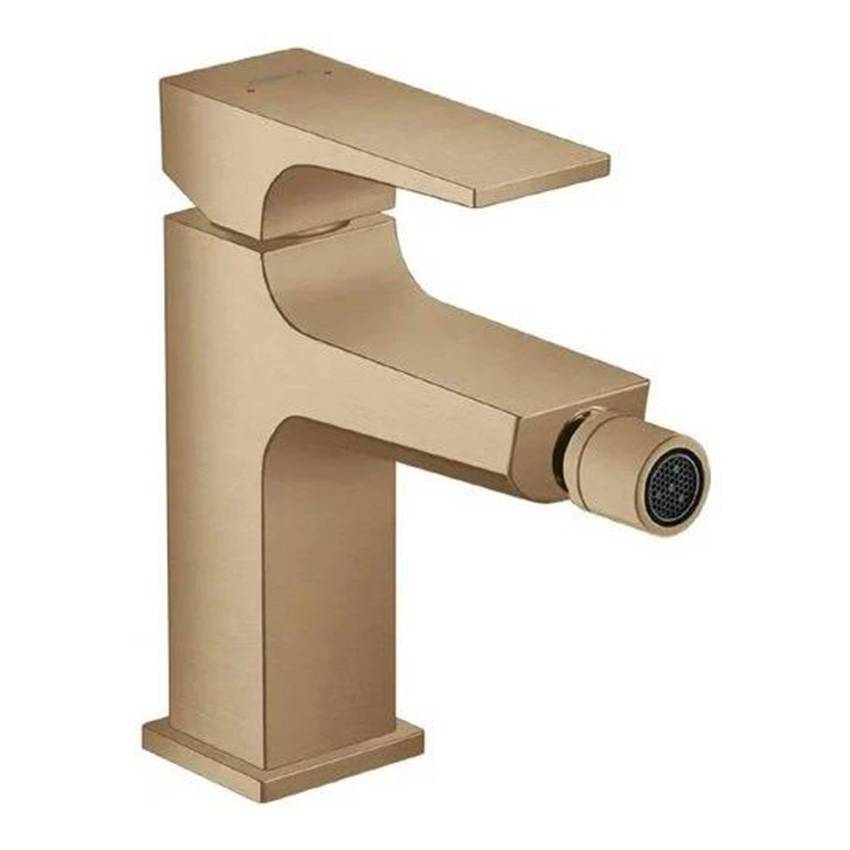 Смеситель для биде со сливным клапан Push-Open Hansgrohe Metropol 32520140 бронза
