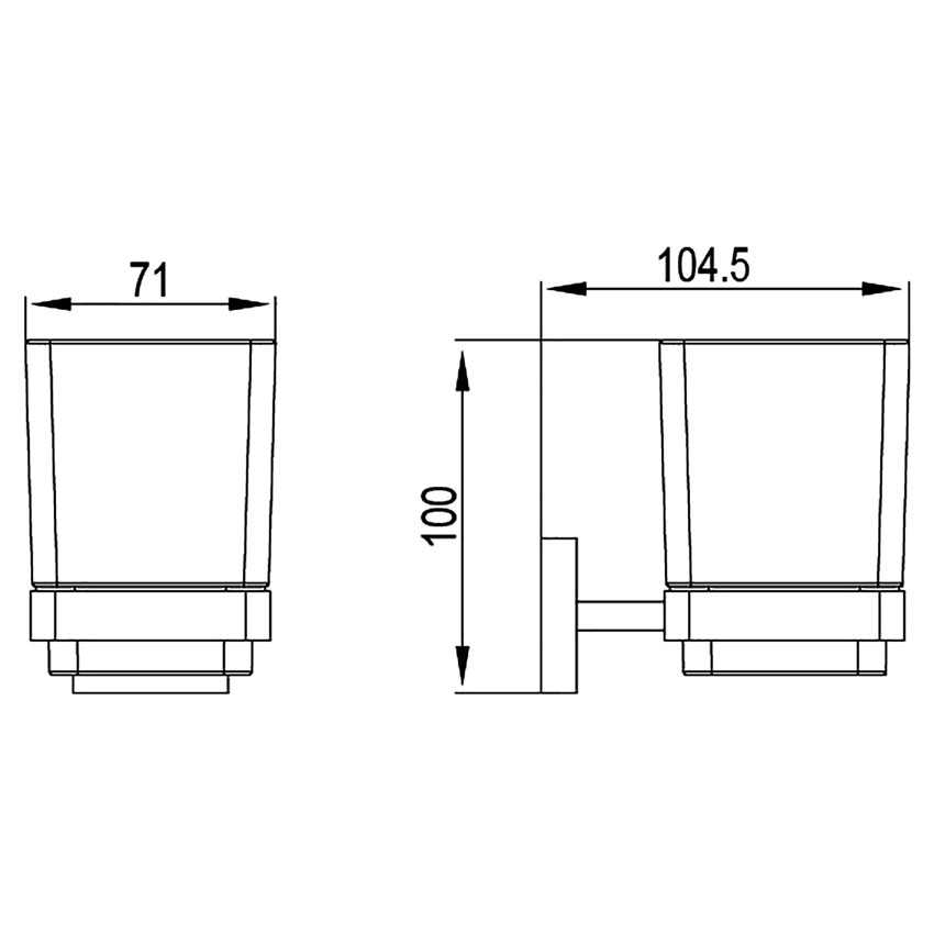 Стакан для зубных щеток Timo Selene 10033/00 хром изображение
