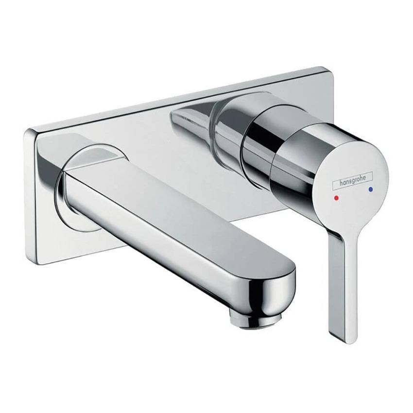 Смеситель для раковины настенный, излив 165мм Hansgrohe Metris S 31162000 хром