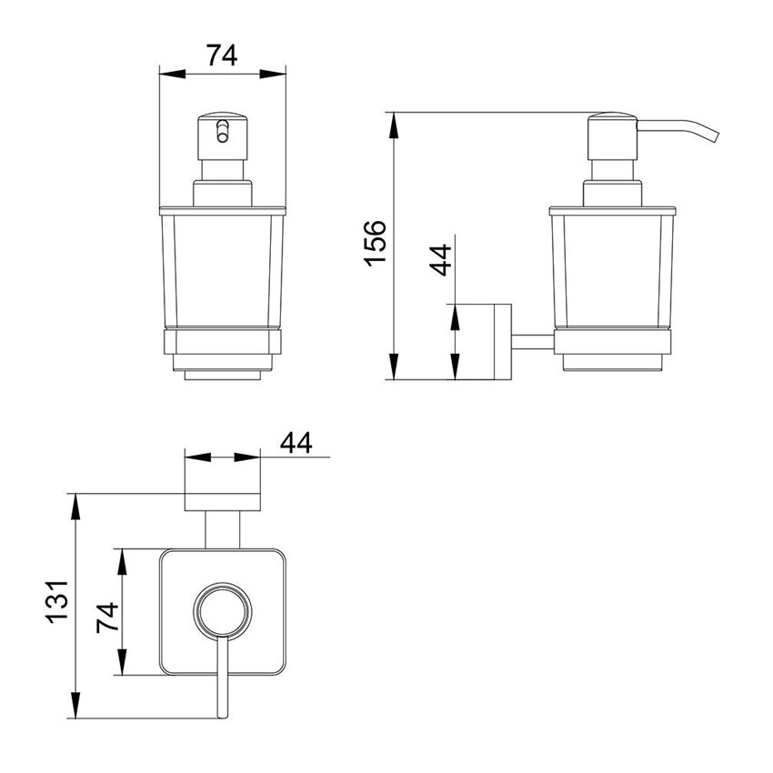 Дозатор Timo Selene 17039/17 золото матовое изображение