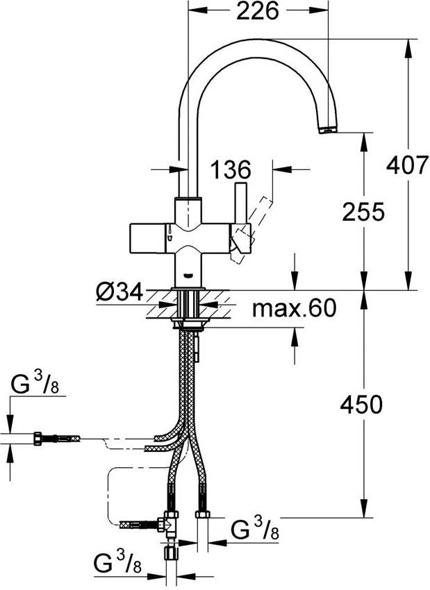 Смеситель для кухни Grohe Blue 33251000 изображение