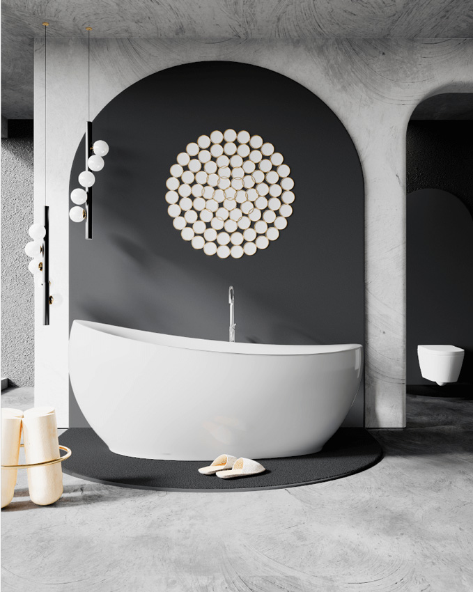 Ванна акриловая Black&White SB 225 изображение