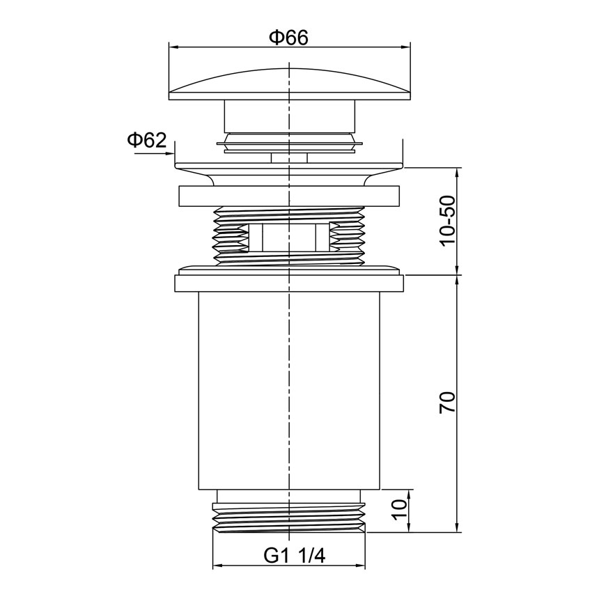 Донный клапан Timo 8011/00 хром изображение