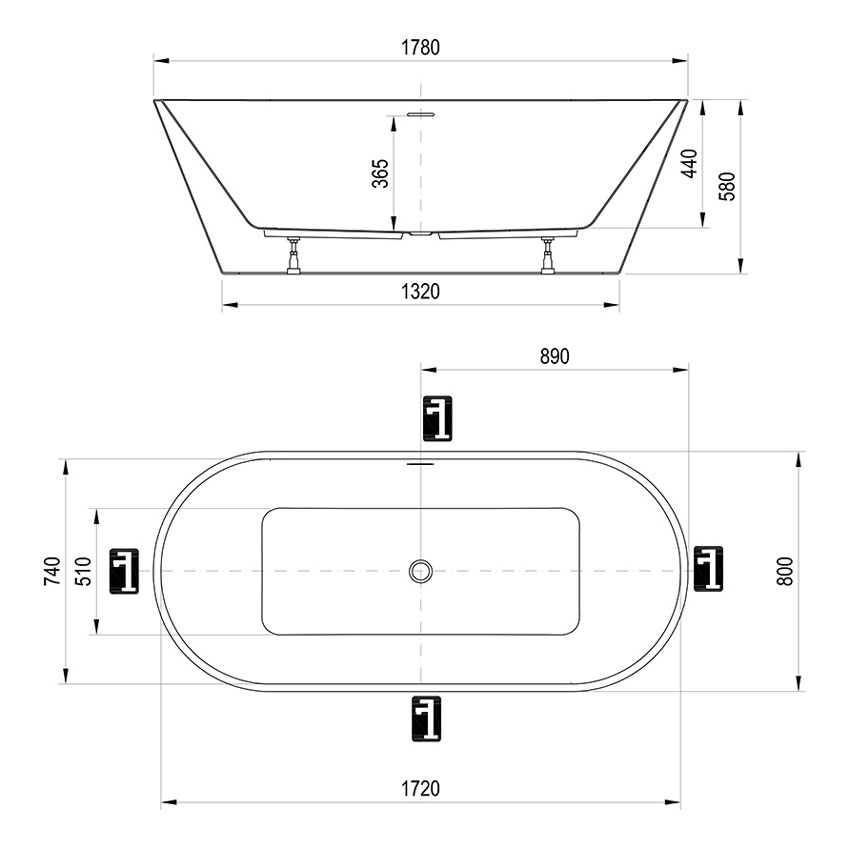Ванна акриловая Ravak Solo 178x80 изображение