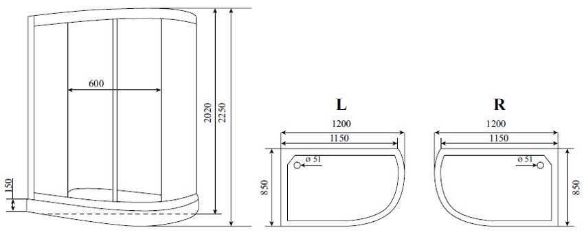 Душевая кабина Timo Standart T-6602 Silver L изображение
