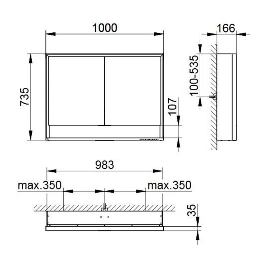 Зеркальный шкаф Keuco Royal Lumos 14304171301 изображение