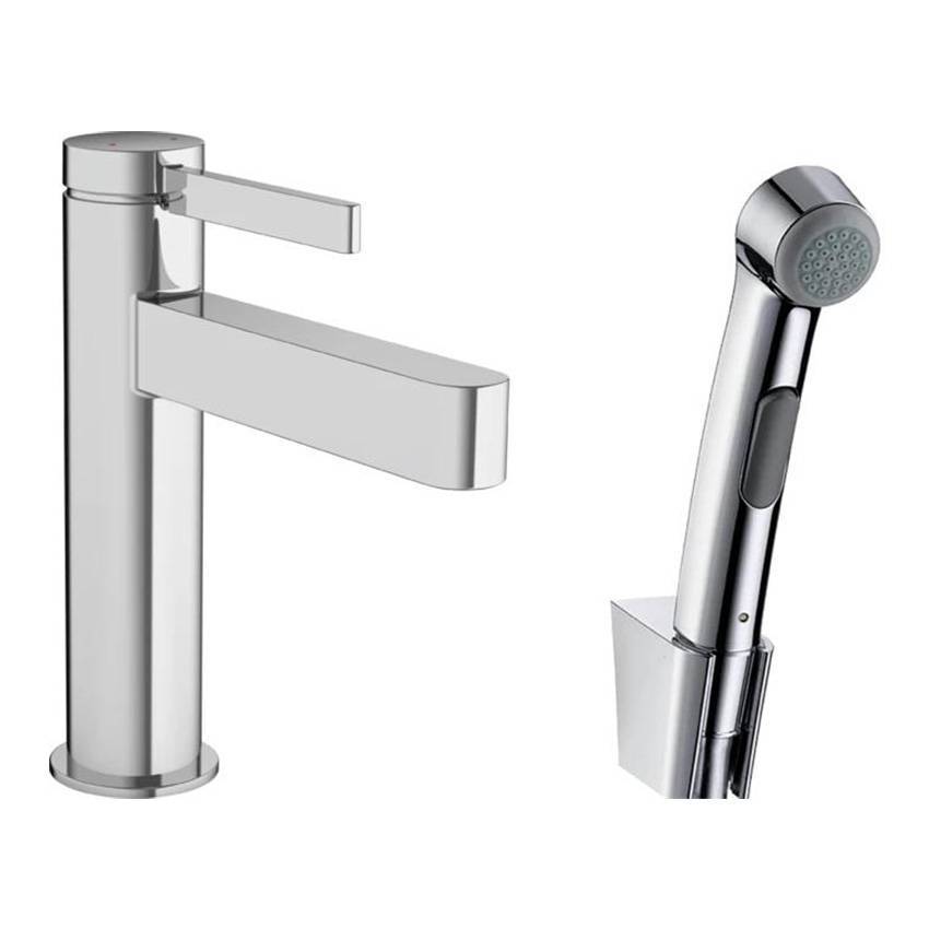 Смеситель для раковины Hansgrohe Finoris 110 с гигиеническим душем 76210000