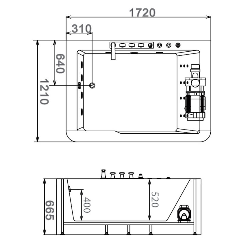 Ванна акриловая Gemy G9226 B изображение