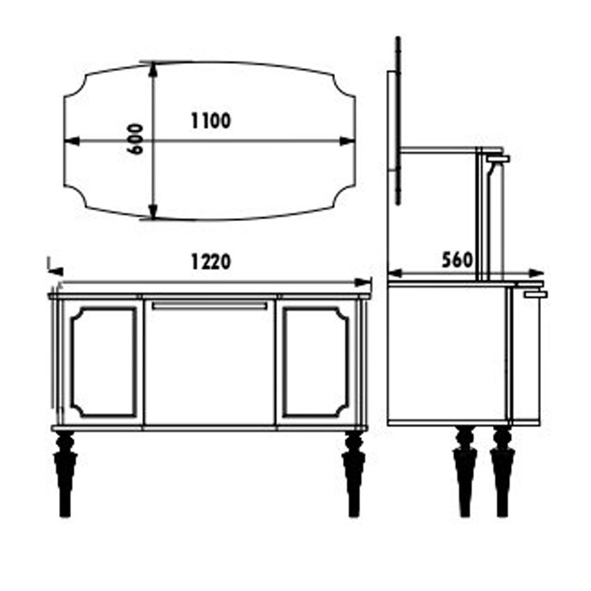 Тумба с раковиной Creavit Giza бежевый изображение