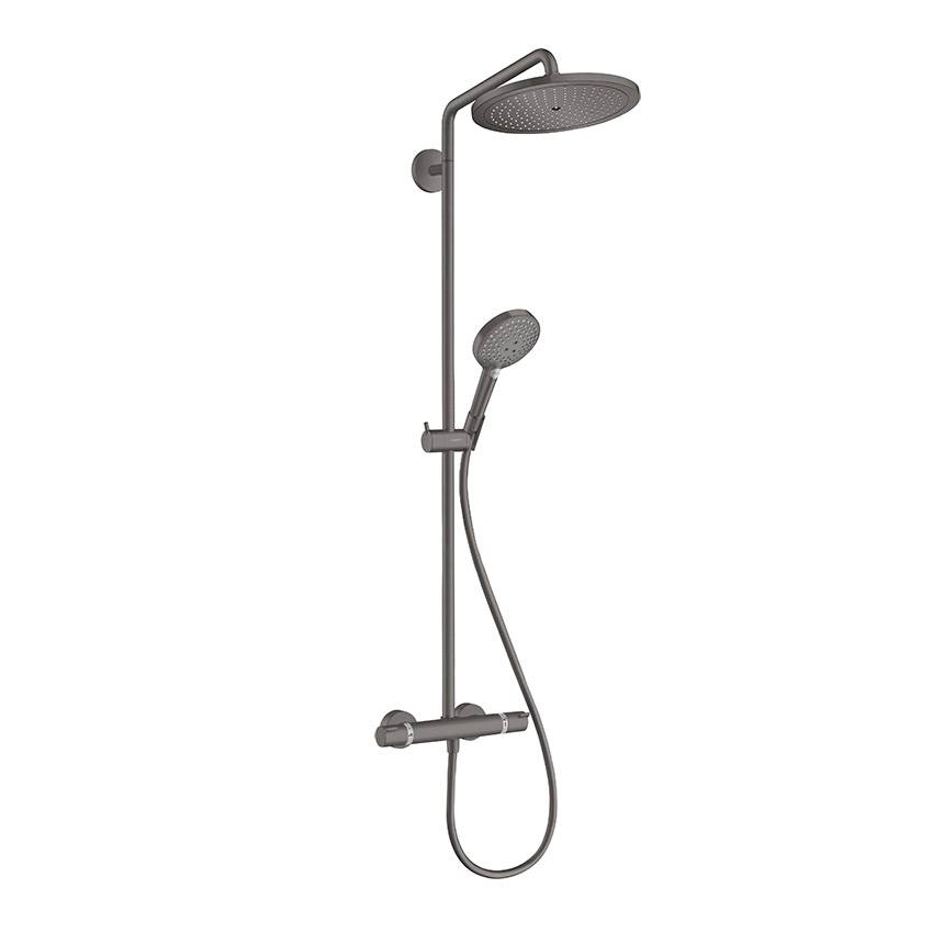 Душевой набор Hansgrohe Croma Select S 1jet шлифованный, черный хром (26890340)