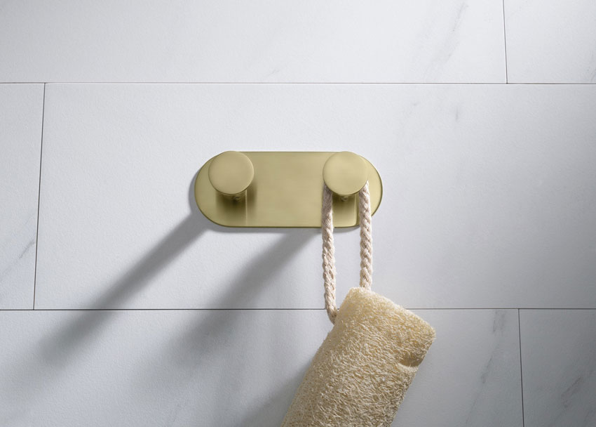 Вешалка-2 крючка Timo Saona 13014/17 золото матовое изображение